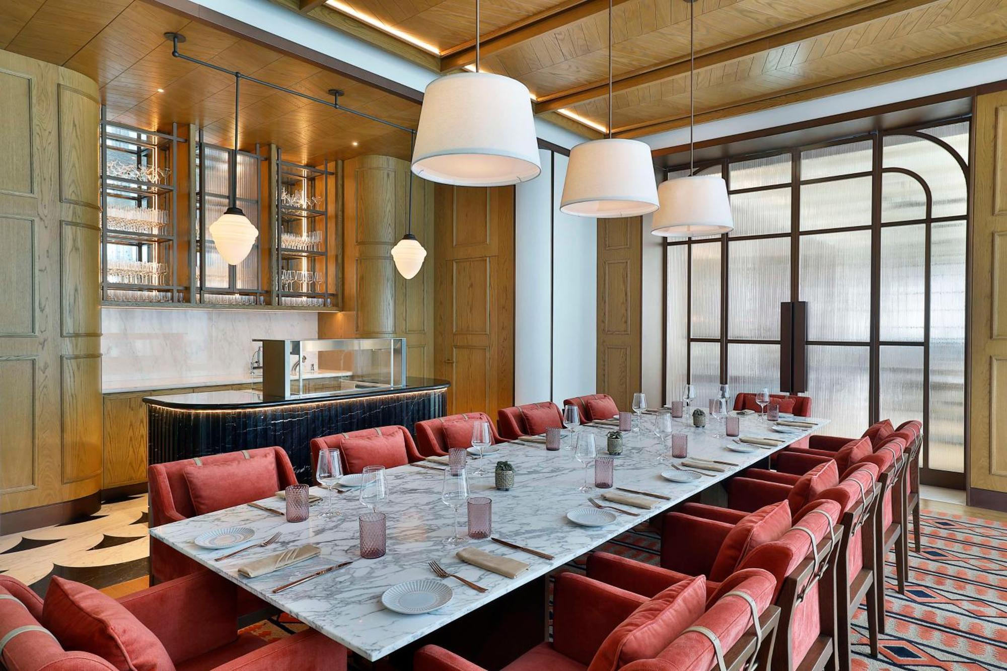 Waldorf Astoria Doha Lusail Kültér fotó The private dining room at the restaurant